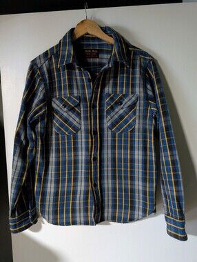 UES Wear Well Heavy Flannel Size 2 Lot 502251 Japanese Heritage Blue Medium